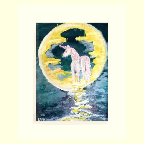 Unicorn Gallery Wrap Art by KAPUartStudio 12x 16 " - Picture 2 of 2